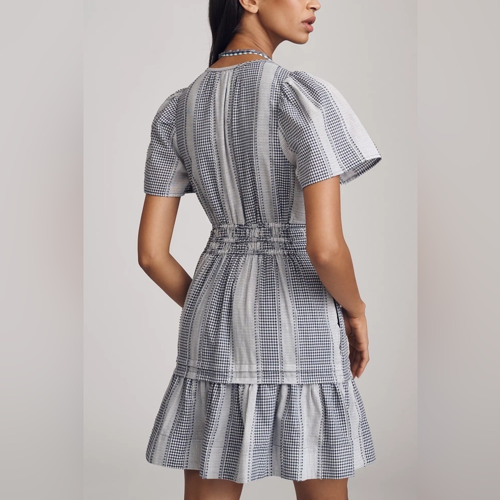 NWT! Anthropologie The Somerset Gingham Mini Dress - Size Medium 🏆 - Picture 2 of 8